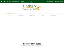 Tablet Screenshot of harvestdrugandgift.com